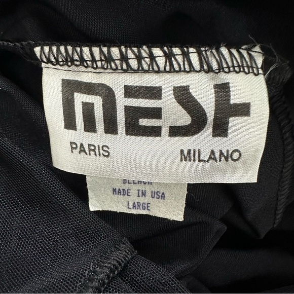 Nest Bodycon Mesh Sheer Insert Mini Dress Black Size Large NEW WITH TAGS - Picture 2 of 7